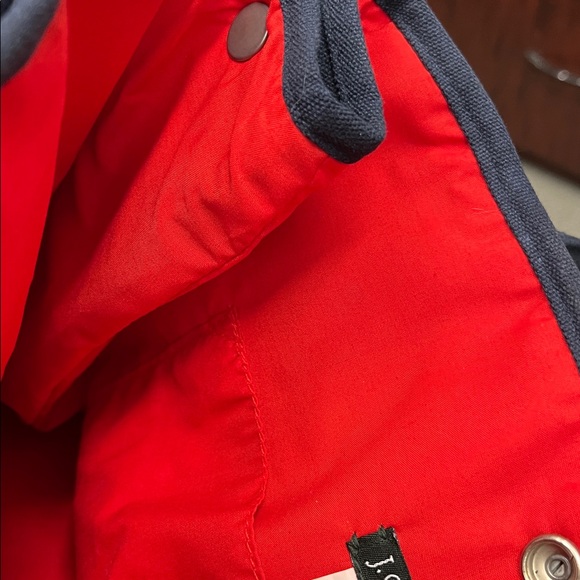 J. Crew Navy Blue Cherry Embroidered Tote Bag!  Very good condition. - Picture 9 of 11